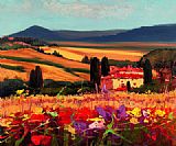 tuscan landscape by Unknown Artist
